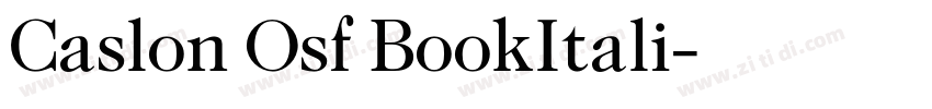 Caslon Osf BookItali字体转换